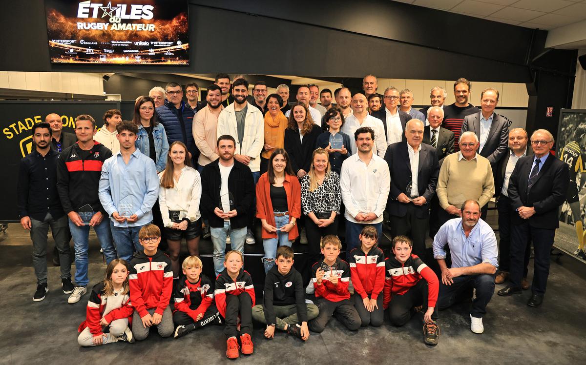 Les lauréats ont reçu leur récompense devant un parterre d’acteurs du rugby landais.
