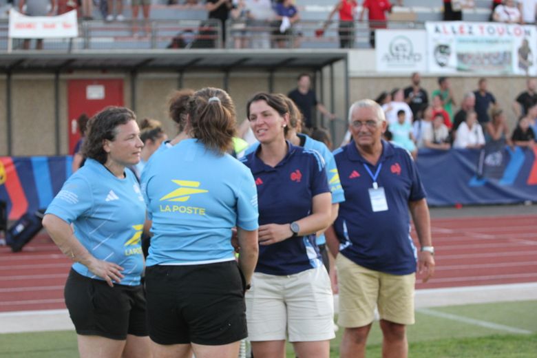 Aur&eacute;lie Groizeleau, arbitre internationale, &eacute;tait pr&eacute;sente pour chapoter ses coll&egrave;ges.
