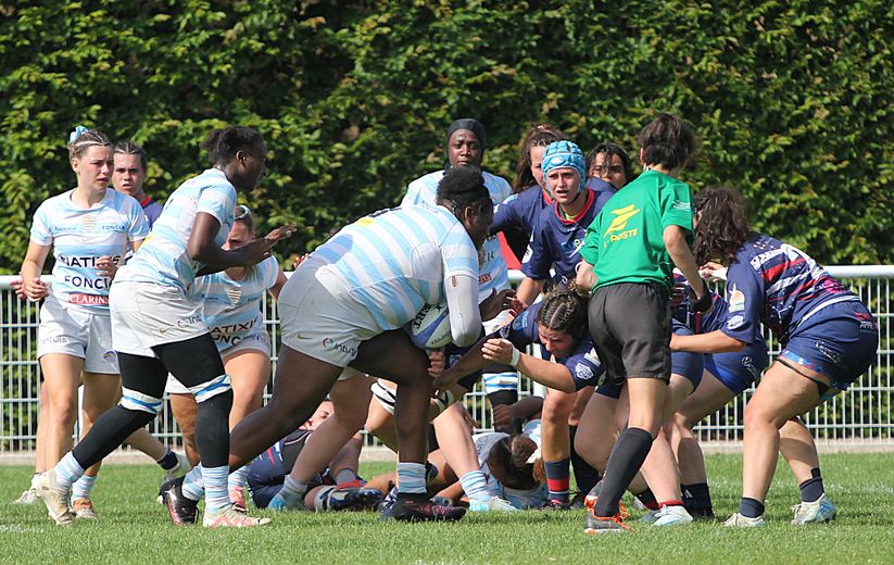Les impressionnantes filles du Racing Club de France sont venues &agrave; bout de Colomiers.