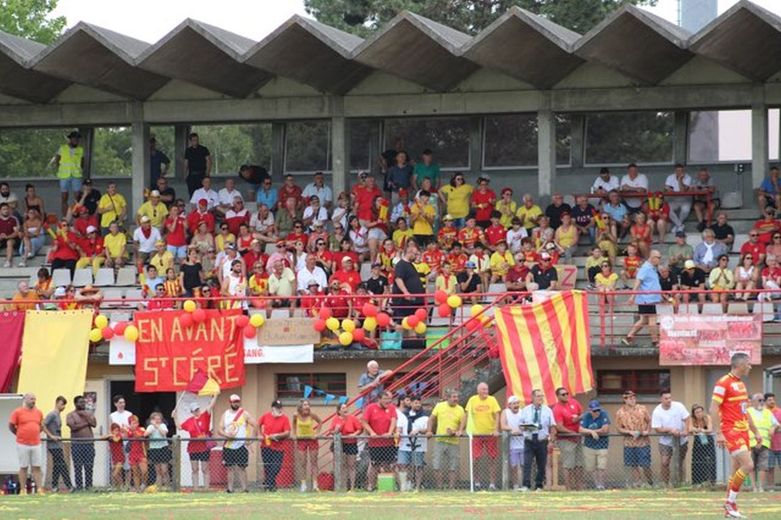 Les supporters &laquo;&nbsp;sang et or&nbsp;&raquo; ont encourag&eacute; leur &eacute;quipe tout au long du match.