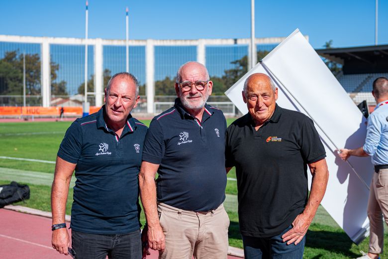 Jo&euml;l Castany (au centre) en compagnie de Louis Bonnery (&agrave; droite).